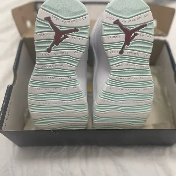 Kids White and Light Blue Sneakers